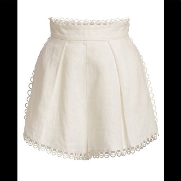 ZIMMERMANN // ALLIA HIGH WAISTED LINEN SHORT - Picture 5 of 7
